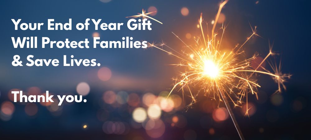 End of year campaign image of sparkler