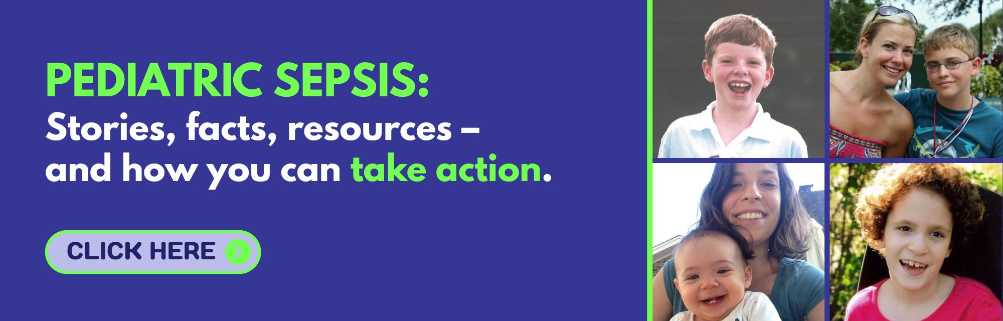 Pediatric sepsis information banner